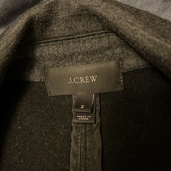 J. Crew Black and Grey Wool Moto Jacket - Picture 9 of 9